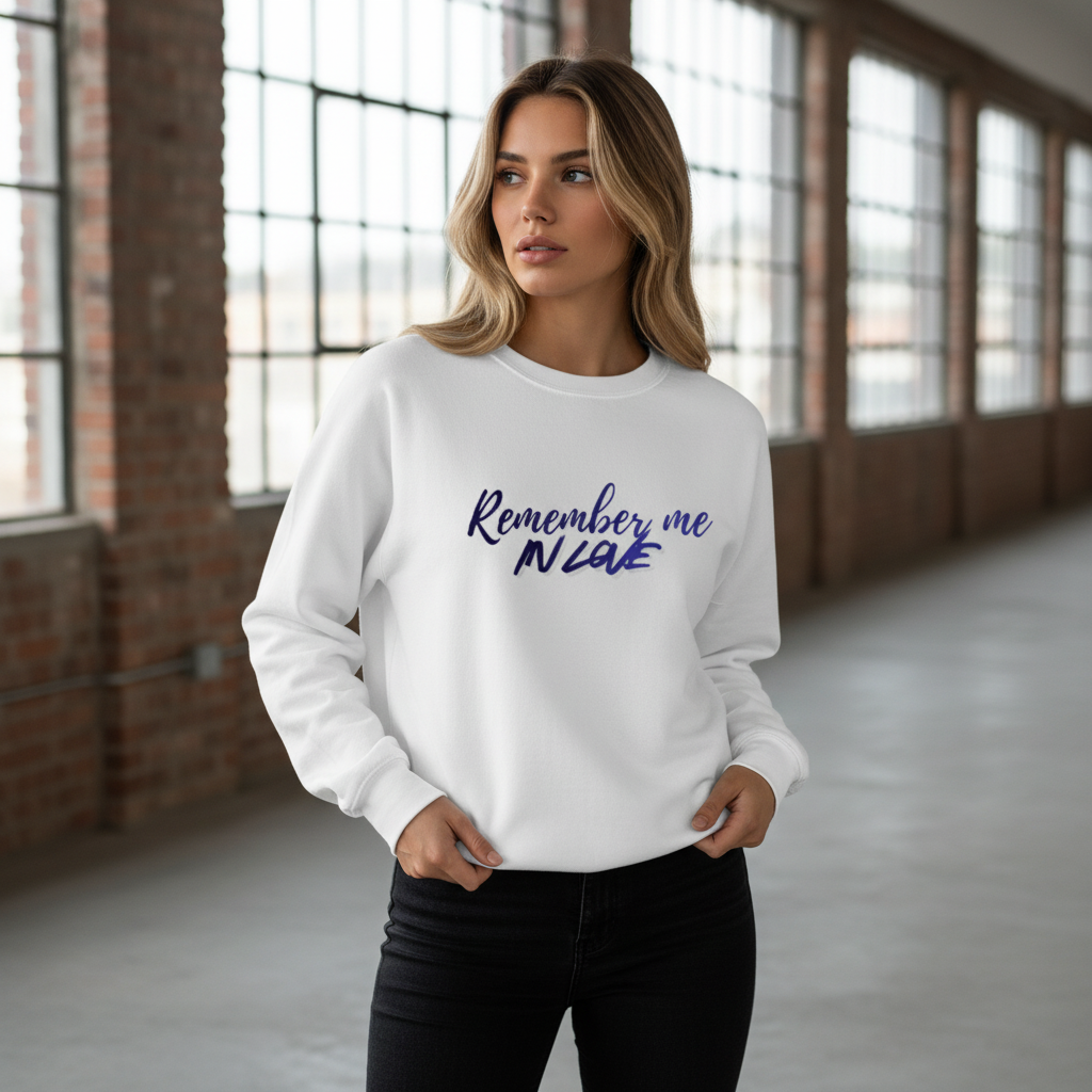 Sweatshirt Gildan Softstyle™ midweight fleece . Remember Me In Love Blue