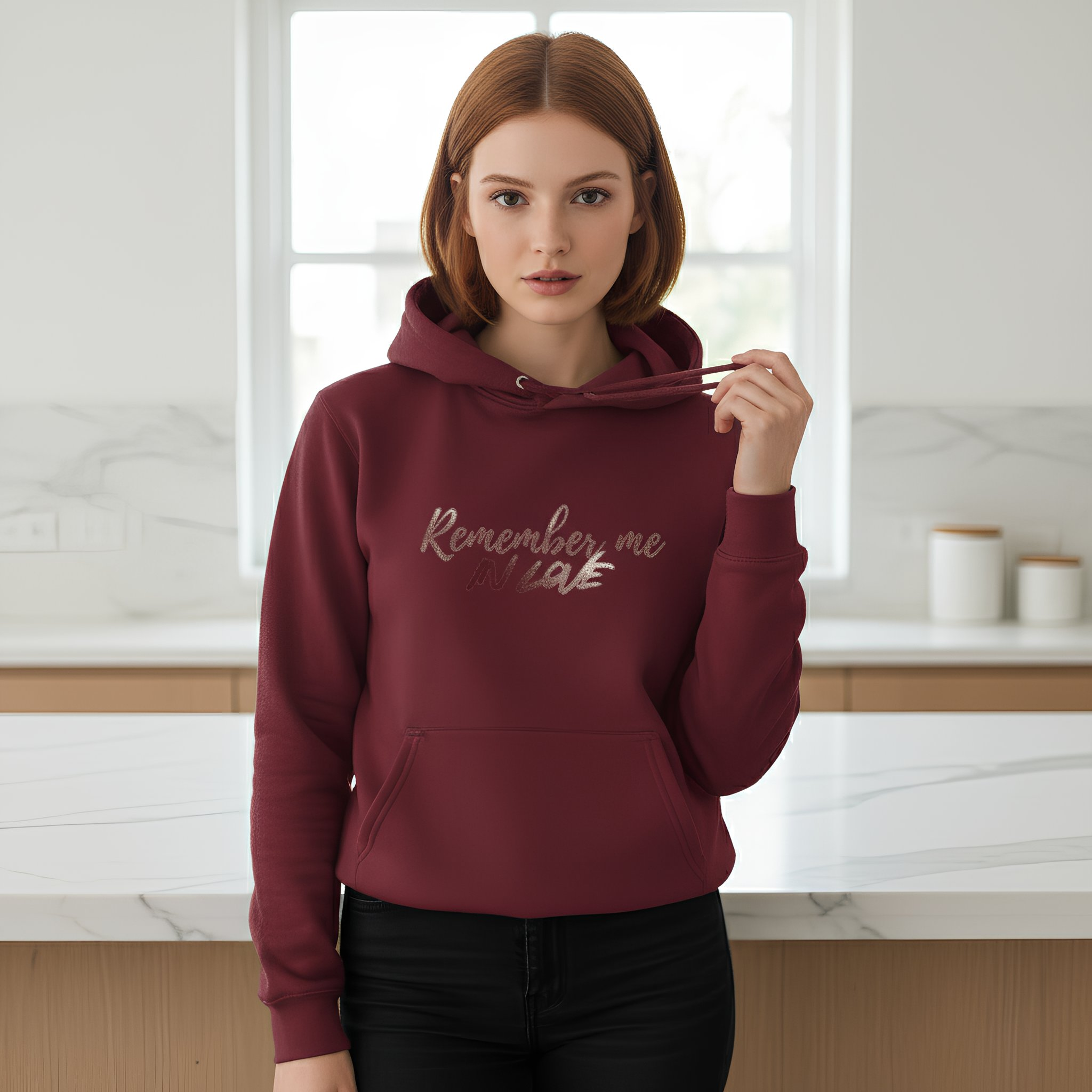 Hoodie  Girlie Remember Me in Love Gold