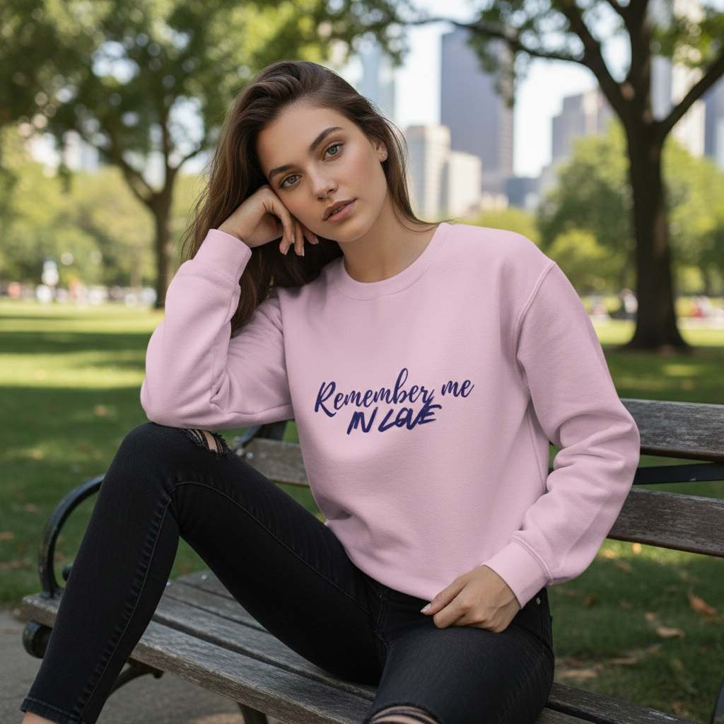 Sweatshirt Gildan Softstyle™ midweight fleece . Remember Me In Love Blue