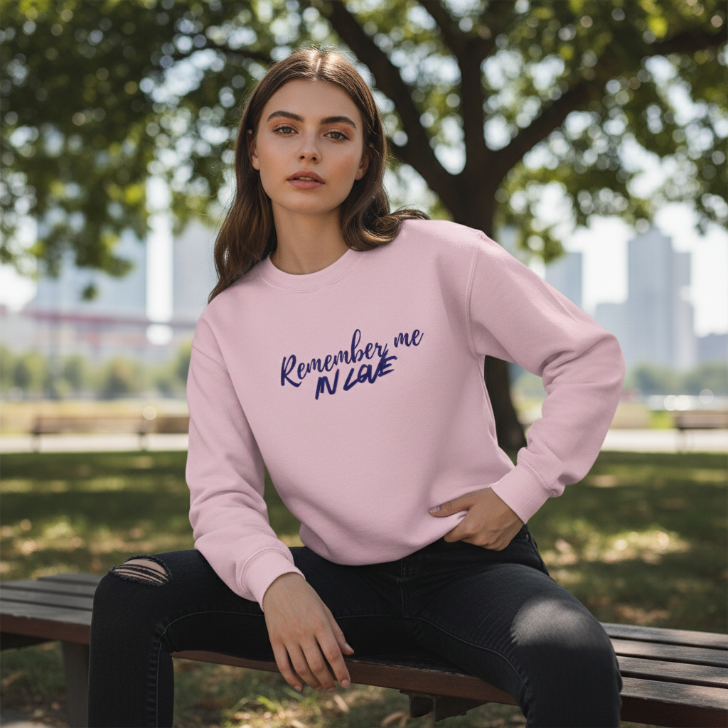 Sweatshirt Gildan Softstyle™ midweight fleece . Remember Me In Love Blue